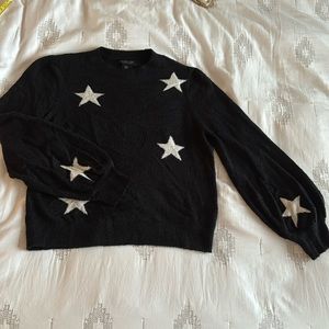 Rachel Zoe Black Sweater with white Stars